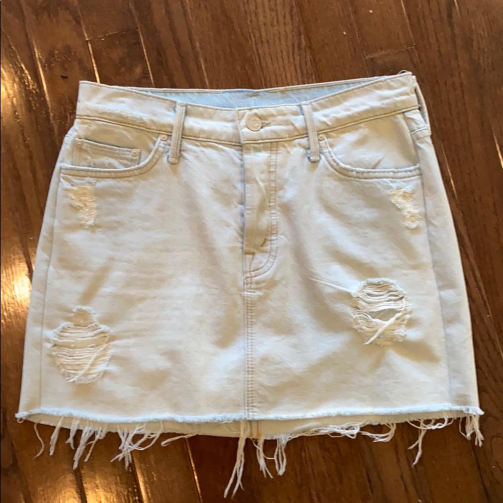 Mother A-line Ripped Denim Skirt Size 27